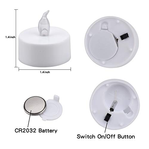 Brigle LED Tea Lights, Battery-Powered Tea Lights Flameless Candles Warm White 24 Pack Wedding Lights for Home Decoration, Christmas, Birthday Party (24 Pack Warm White)