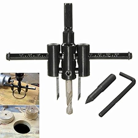 Tools.Shop Adjustable Metal Wood Circle Hole Saw Drill Bit Cutter Kit Tool 30mm-120mm