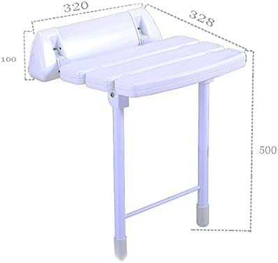 Wall-Mounted Drop-Leaf Stool With Legs, Foldable Shower Seating Chair, Folding Bath Seat Wall Seat Wall Chair Humanized Design
