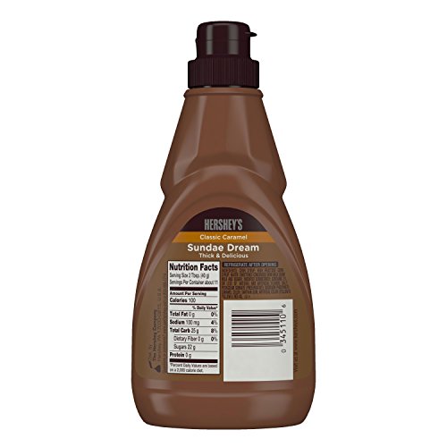 image for HERSHEY'S SUNDAE DREAM Syrup, Classic Caramel (Kosher Dessert Topping)