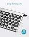 Anker Ultra Compact Profile Wireless Bluetooth Keyboard for iOS, Android, Windows and Mac with Rechargeable Battery and Aluminum-Effect Finish (Black)