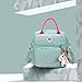 HaloVa Diaper Bag, Mini Baby Nappy Bag, Mommy Maternity Tote Bag, Fashionable Shoulders Backpack, with Thermal Insulated Bottle Pockets and Headphone Hole, Black