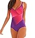 UniqueFashion Women's Summer Printed Padded Tankinis One-Pieces Swimsuits