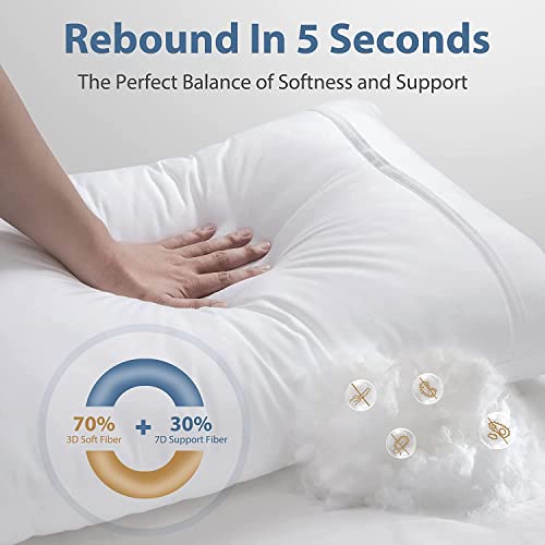 viewstar Queen Size Bed Pillows for Sleeping 2 Pack, Soft Down