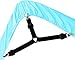 Bed Sheet Strap Bands Grippers Suspenders (4, Black)