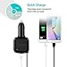 Car Charger, Mosche Retractable Micro USB Cable Car Charger Charges Quickly in the Car with 5.6A USB for Samsung Galaxy S6/S6 Edge (Black)