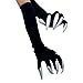 BESTOYARD Halloween Costume Gloves Long Fingernails Black Party Gloves 1 Pair