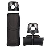 Jerrybox Collapsible Water Bottle - 26 oz with BPA Free Silicone Leak Proof Foldable Sports Bottle for Sports Outdoor Travel Camping Picnic