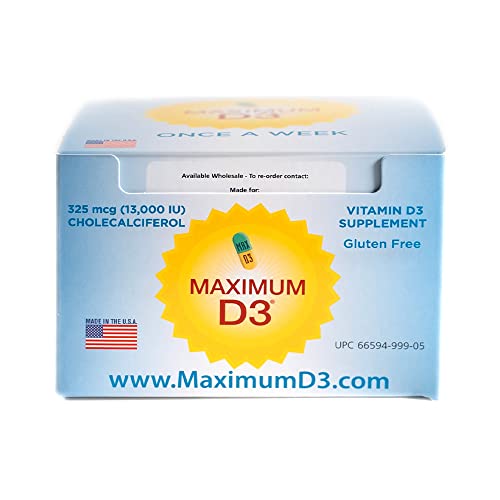 Maximum D3 13,000 IU Box, 60 Capsules Total (12 Cards/Box x 5 Capsules