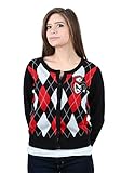 Harley Quinn Argyle Cardigan Sweater (2XL)