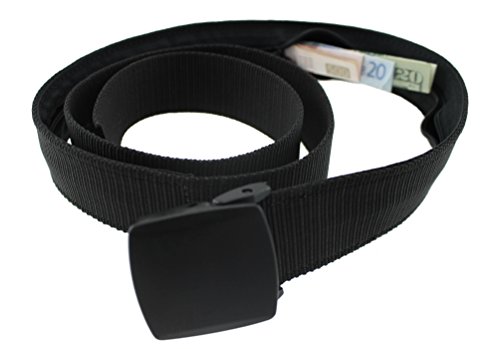 Bulldog Money Belt Made in the USA by Thomas Bates (Black)