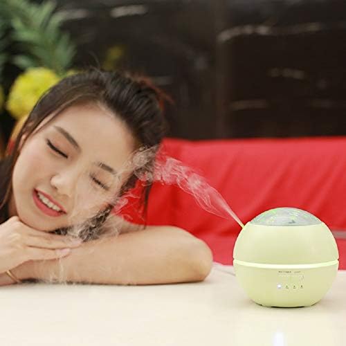 Essential Best Oil Diffuser, 7 Colours Humidifiers LED Light Shadow Fragrance Aromatherapy humidifier ultrasonic Aromatherapy Machine Projector LED Aroma Oil Diffuser (Green)