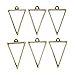WSSROGY 20 Pack 30 x 20 mm Antique Bronze Triangle Framework Open Back Bezel Pendant Blanks Zinc Alloy Accessories for Jewelry Making