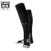 MIUCOO Football Sock Compression Socks Football Running Sport Gym Cale (Black)
