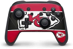 Skinit Decal Gaming Skin Compatible with Nintendo Switch Pro Controller - Officially Licensed NFL Kansas City Chiefs Zone Block Design