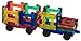 Playmags Magnetic Tiles Train Set, 20 Piece Accessory Set Includes 4 Trains, Stronger Magnets, Building Blocks Add-On, STEM Toys for Kids.