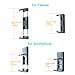 TFY Tablet Wall Mount, Kitchen Wall Mount for Tablets and Smartphones, Fits on Kitchen, Bathroom, Bedroom, Readingroom and More (Black)