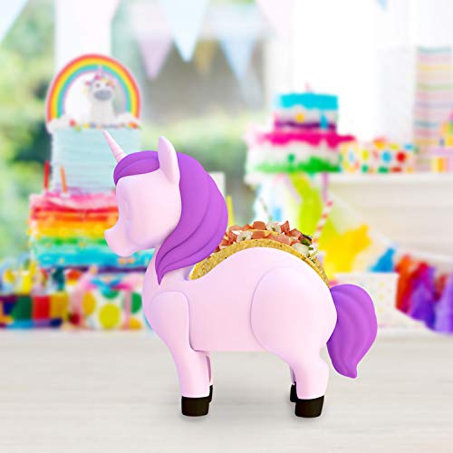 image for California Home Goods Unicorn Taco Holder for Kids, Set of 2 Taco Hold