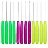 Antallcky 12 Pack Sugar Stir Needle Scriber Needle Modelling Tool, DIY Baking Pin Whisk Stainless Steel Needle Biscuit Cookie Icing Pin Icing Sugarcraft Cake Decorating