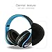 FX-Viktaria Wireless Headphones, Over Ear Headset with Microphone, Foldable and Lightweight, Support TF Card, USB Charging Headset, MP3 Mode and FM Radio for Cellphones Laptop-BlackBluethumb 4