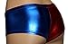 Dilly Duds Red and Blue Metallic Low Rise Cheeky Booty Shorts