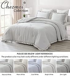 Chezmoi Collection Nora 3-Piece Ruffled Edge Trim