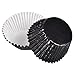 Healifty Cupcake Liners Aluminum Foil Cups Cake Muffin Molds for Baking (Black)- 100 Pieces