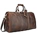 Polare 20'' Rugged Full Grain Leather Weekender Duffel Overnight Bag Carry On Gym Bag For Men