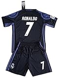 Real Madrid 2016-2017 Ronaldo #7 Youths 3rd Soccer Jersey Set (7-8 years old)
