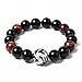 Merdia Men's Tiger Eye Stone Elastic Bead Bracelet with Loong Pattern Bead | Mens Jewelry | Loong Bracelet for Men | Mens Bracelet | Beaded Bracelet | Tiger Eye Bracelet Men | Crystal Bracelet
