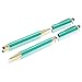 iDream365 Universal Touch Screen Pen for All Touch Screen Tablets,Cell Phones-2Pack Peacock Green/Gold