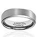 HSG Tungsten Ring Men Wedding Band Engagement 6mm Comfort Fit Brushed Beveled Edges Size 6-13