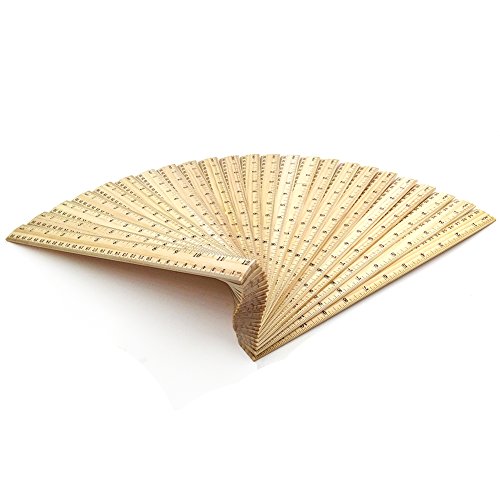 24 PCS Wood Ruler Double Sided Yardstick Student School Office Measuring Wooden Ruler Accurate Calibration Log Creative 2 Scale (12 inch and 30 cm)