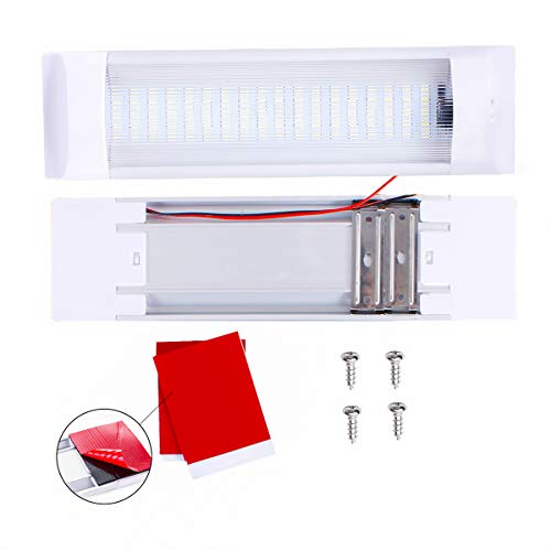 72 LEDs 11" Car Interior Led Light Bar White Light Tube with On/Off Switch for Car Van Truck RV Camper Boat (Work as Map Light/Dome Light/Trunk or Cargo Area Light/Rear Room Light etc)- Pair of 2