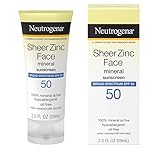 Neutrogena Sheer Zinc Face Dry-Touch Sunscreen Broad Spectrum SPF 50, 2 Fl. Oz.