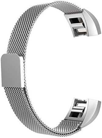 Fitbit Alta HR and Alta Bands, Glink Stainless Steel Milanese Metal Replacement Wristband (5.5โ - 6.7โ), for Fitbit Alta HR and Alta, Sliver