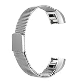 Fitbit Alta HR and Alta Bands, Glink Stainless Steel Milanese Metal Replacement Wristband (5.5