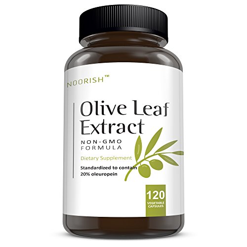 Olive Leaf Extract Capsules (NON-GMO) Super Strength: 20% Oleuropein - 750mg - 120 Capsules - Immune Support and Antioxidant Supplement