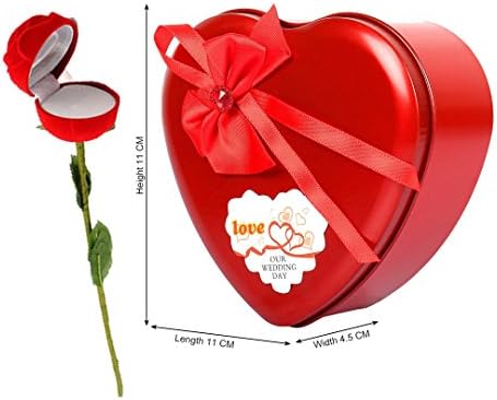 Family Shoping Heart Shaped Gift Box with Teddy Secnted Roses with Ring-Box Flower for Women and Men