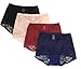 MWMart Women's Sexy Lace Panties High-Rise Tummy Control Lingerie Underwear Briefs Floral Lace Boy Shorts