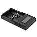 2-Bay Speedy Universal Smart Li-ion Battery Charger for 18650 26650 18500 18350 17670 16340 14500 10440 AA AAA Li-ion with LCD