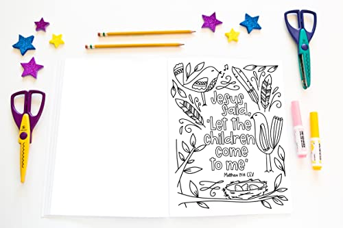 The Bible Coloring Book for Girls: Color 40 Cute Designs of Inspirational Verses & Christian Artwork