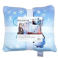 Jay Franco & Sons Frozen II Anna, Elsa and Olaf Squishy Decorative Throw Pillow Set