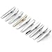 PiercingJ 5-10pcs Set Stainless Steel Exquisite GQ Classic Tie Bar Clip, 2.3 Inches