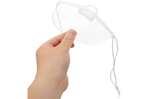 Artibetter 8pcs Clear Reusable Mouth for Cooking and Food Serving Lightweight Anti-Fog with Adjustable Strap for Chefs and Ho