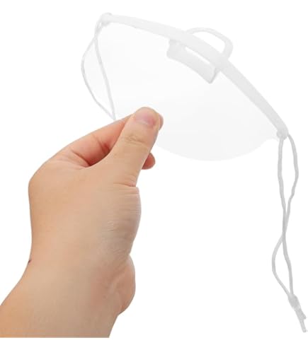 Holibanna - 20 Masques Transparents Anti-buée Pour Chefs Cuisine, Protection Visage Nez Bouche (plastique PE Alimentaire)