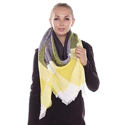 Womens Chic Tartan Plaid Checked Large Blanket Shawl Scarf Oversized Poncho Wrap Womens Chic Tartan Plaid Checked Large Blanket Shawl Scarf Oversized Poncho Wrap