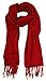 Love Lakeside-Men's Cashmere Feel Winter Solid Color Scarf 00-0 Cranberry Red