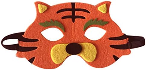 Minzhi Cartoon Animals Half Face Kids Mask Children's Day Birthday Dress Up Costume Mask Zoo Jungle Party Supplies 2#