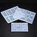 Hestya 8 Pieces Resin Casting Molds Assorted Styles Silicone Resin Molds Set with 100 Pieces Screw Eye Pins for Pendant Jewelry Making DIY